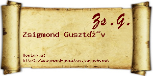 Zsigmond Gusztáv névjegykártya