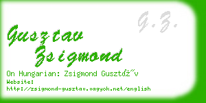 gusztav zsigmond business card